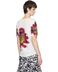 T-shirt à col rond en tulle imprimé multicolore Chopova Lowena