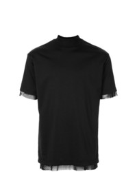T-shirt à col rond en tulle noir Kolor