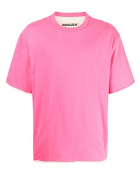 T-shirt à col rond fuchsia Ambush