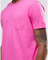 T-shirt à col rond fuchsia YMC