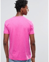 T-shirt à col rond fuchsia YMC