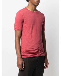 T-shirt à col rond fuchsia Rick Owens