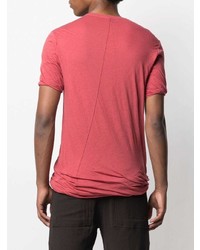 T-shirt à col rond fuchsia Rick Owens