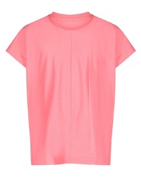 T-shirt à col rond fuchsia Homme Plissé Issey Miyake