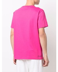 T-shirt à col rond fuchsia Karl Lagerfeld