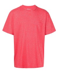 T-shirt à col rond fuchsia John Elliott