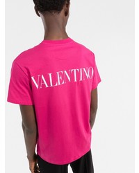 T-shirt à col rond fuchsia Valentino