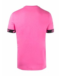 T-shirt à col rond fuchsia DSQUARED2