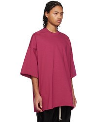 T-shirt à col rond fuchsia Rick Owens