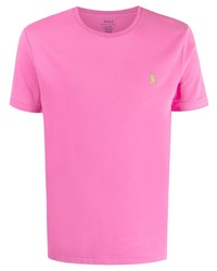 T-shirt à col rond fuchsia Polo Ralph Lauren