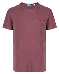 T-shirt à col rond fuchsia Polo Ralph Lauren