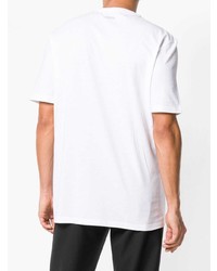 T-shirt à col rond géométrique blanc Versace Collection