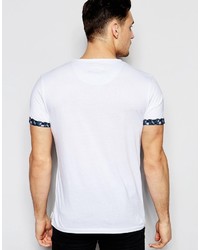 T-shirt à col rond géométrique blanc Bellfield