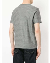 T-shirt à col rond géométrique gris Cerruti 1881