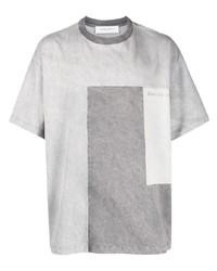 T-shirt à col rond géométrique gris Golden Goose