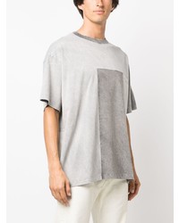 T-shirt à col rond géométrique gris Golden Goose