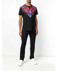 T-shirt à col rond géométrique noir Versace Jeans