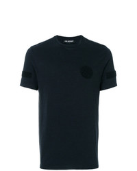 T-shirt à col rond géométrique noir Neil Barrett