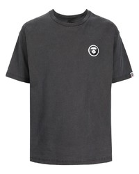 T-shirt à col rond gris foncé AAPE BY A BATHING APE