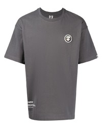 T-shirt à col rond gris foncé AAPE BY A BATHING APE