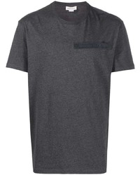 T-shirt à col rond gris foncé Alexander McQueen