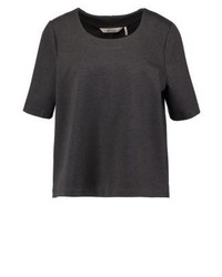 T-shirt à col rond gris foncé And Less