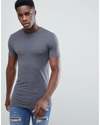 T-shirt à col rond gris foncé ASOS DESIGN