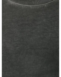 T-shirt à col rond gris foncé Maison Margiela