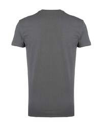 T-shirt à col rond gris foncé Emporio Armani