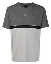 T-shirt à col rond gris foncé BOSS