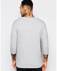 T-shirt à col rond gris foncé Asos