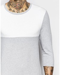 T-shirt à col rond gris foncé Asos