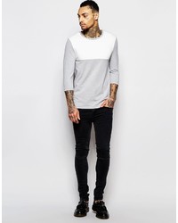 T-shirt à col rond gris foncé Asos