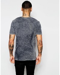 T-shirt à col rond gris foncé Asos