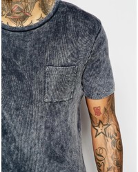 T-shirt à col rond gris foncé Asos