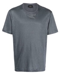 T-shirt à col rond gris foncé Brioni