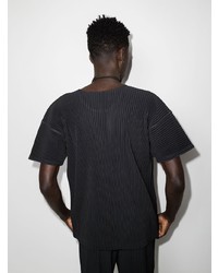 T-shirt à col rond gris foncé Homme Plissé Issey Miyake