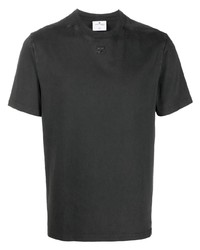 T-shirt à col rond gris foncé Courrèges