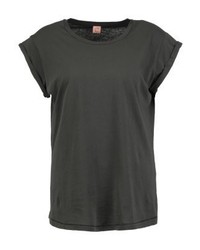 T-shirt à col rond gris foncé Custommade