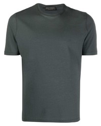 T-shirt à col rond gris foncé Dell'oglio