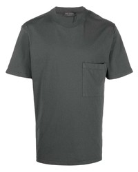 T-shirt à col rond gris foncé Dell'oglio