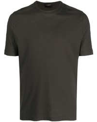 T-shirt à col rond gris foncé Dell'oglio