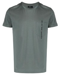 T-shirt à col rond gris foncé Diesel