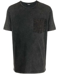 T-shirt à col rond gris foncé Dondup