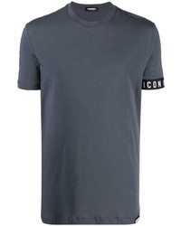 T-shirt à col rond gris foncé DSQUARED2