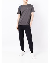 T-shirt à col rond gris foncé Emporio Armani