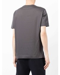 T-shirt à col rond gris foncé Emporio Armani