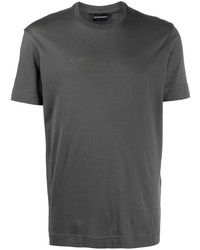 T-shirt à col rond gris foncé Emporio Armani