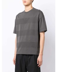 T-shirt à col rond gris foncé Emporio Armani