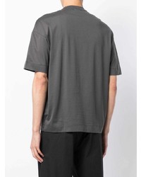 T-shirt à col rond gris foncé Emporio Armani